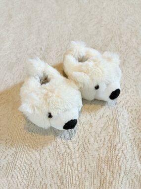 Nancy Tillman Demdaco baby polar bear plush booties